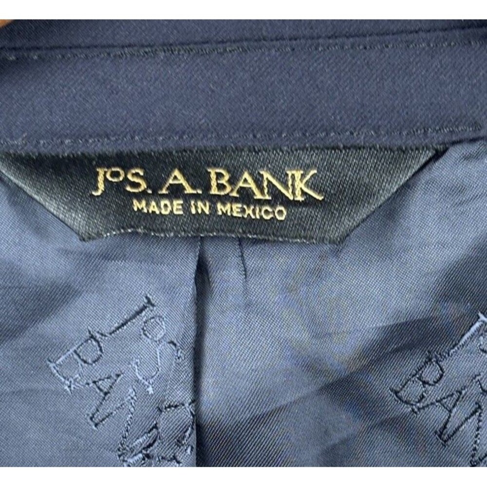 Jos A Bank Navy Blue Signature Gold 46S 100% Wool Blazer Sport Coat Jacket - Picture 6 of 9